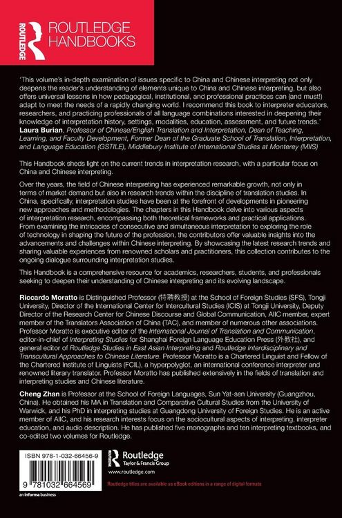 Produktbild: The Routledge Handbook of Chinese Interpreting