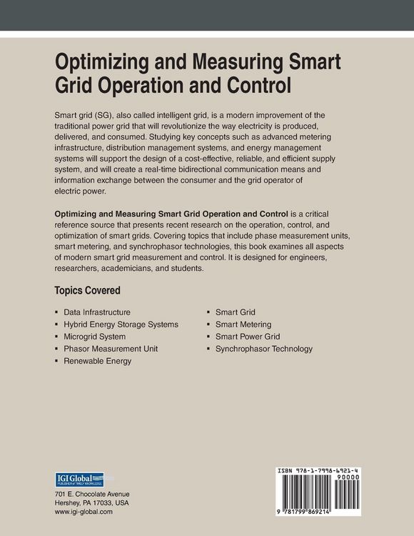 Produktbild: Optimizing and Measuring Smart Grid Operation and Control