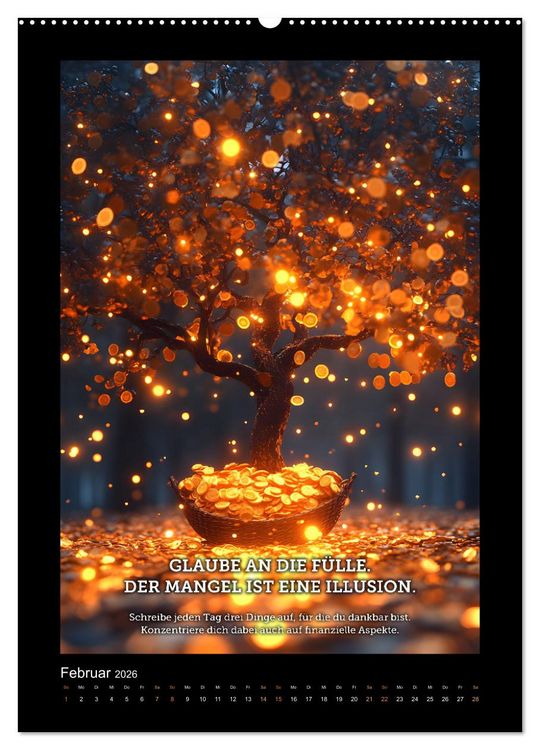 Produktbild: Vom Tr&auml;umen zum Tun! - Erschaffe dir in 12 Monaten dein Million&auml;rs-Mindset. (hochwertiger Premium Wandkalender 2026 DIN A2 hoch), Kunstdruck in Hochglanz