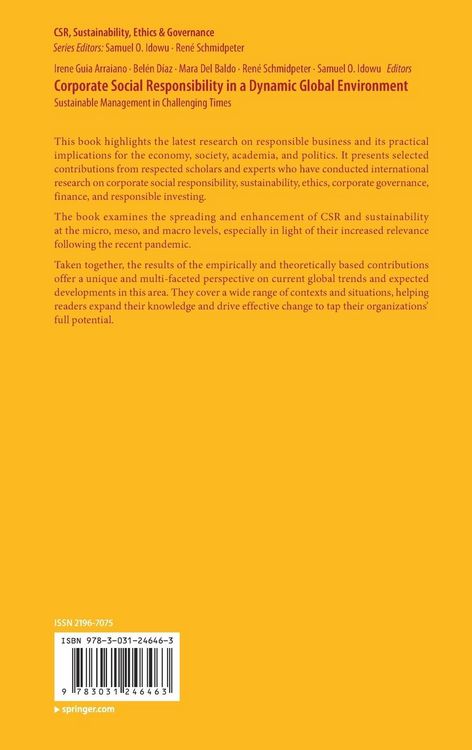 Produktbild: Corporate Social Responsibility in a Dynamic Global Environment