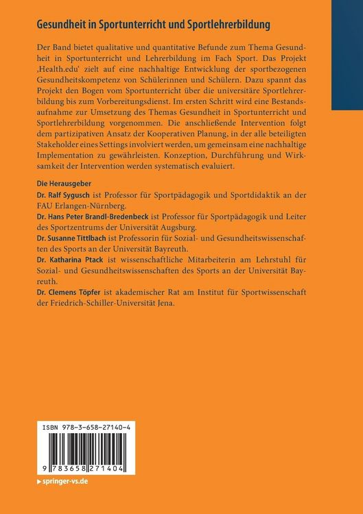 Produktbild: Gesundheit in Sportunterricht und Sportlehrerbildung