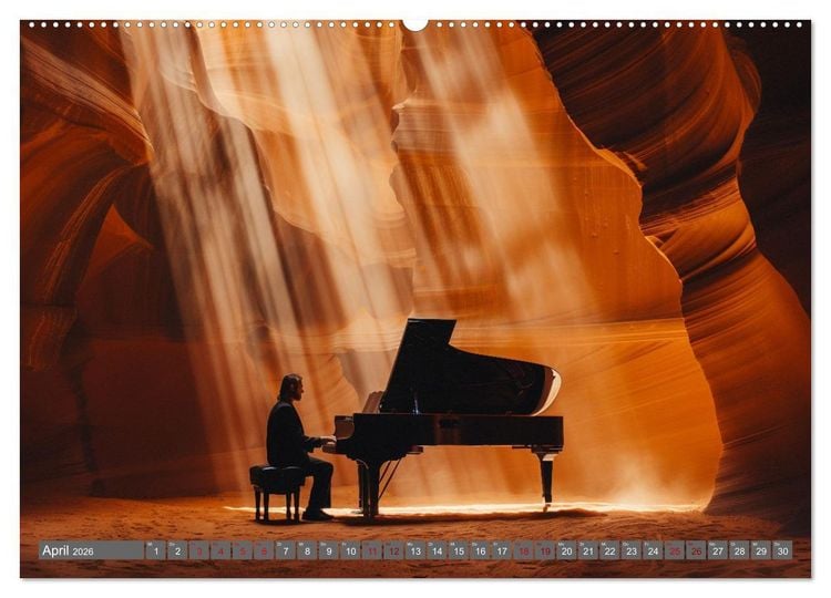 Produktbild: Tr&auml;ume aus Piano, Klavier und Fl&uuml;gel (Wandkalender 2026 DIN A2 quer), CALVENDO Monatskalender