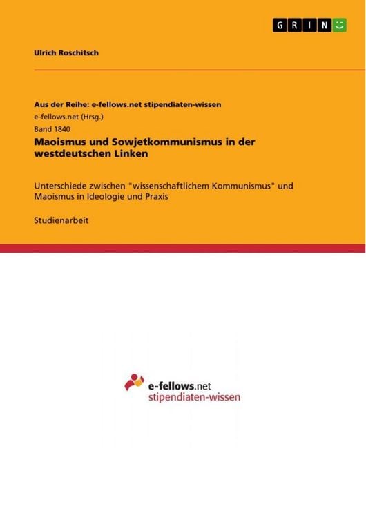 Produktbild: Maoismus und Sowjetkommunismus in der westdeutschen Linken