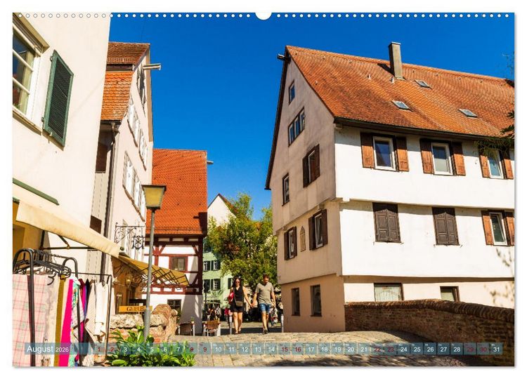 Produktbild: Die Fischerstadt - Ein mittelalterliches Stadtviertel in Ulm (hochwertiger Premium Wandkalender 2026 DIN A2 quer), Kunstdruck in Hochglanz