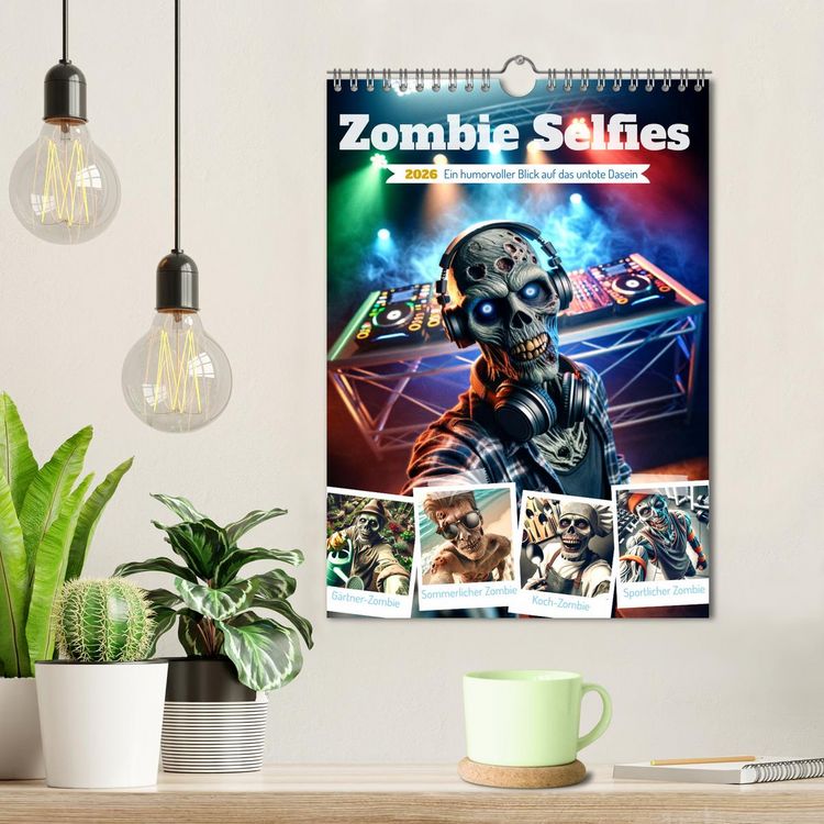 Produktbild: Zombie Selfies - Ein humorvoller Blick auf das untote Dasein (Wandkalender 2026 DIN A4 hoch), CALVENDO Monatskalender