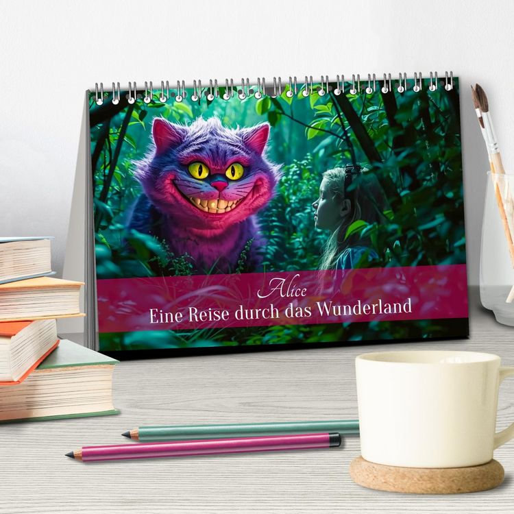 Produktbild: Alice &ndash; Eine Reise durch das Wunderland (Tischkalender 2027 DIN A5 quer), CALVENDO Monatskalender