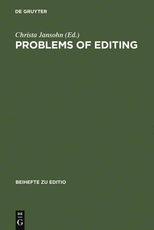 Produktbild: Problems of Editing