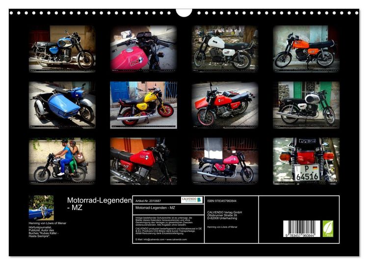 Produktbild: Motorrad-Legenden - MZ (Wandkalender 2026 DIN A3 quer), CALVENDO Monatskalender