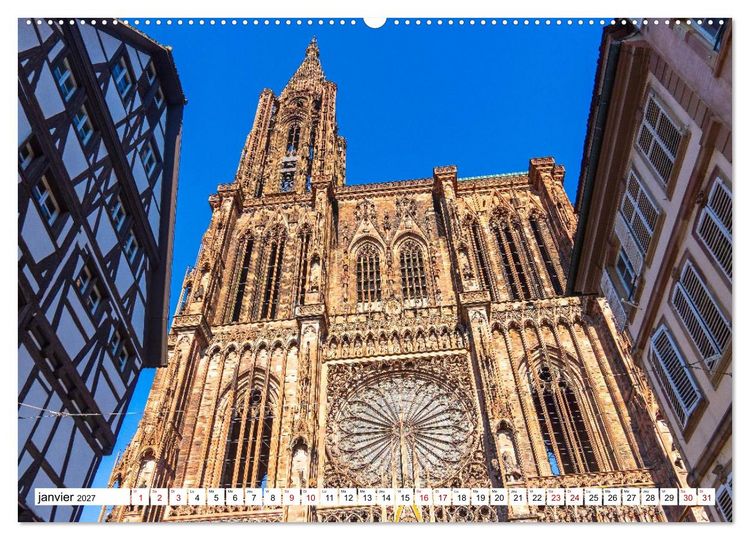 Produktbild: Les cath&eacute;drales fran&ccedil;aises &ndash; Des chefs-d'&oelig;uvre de l&rsquo;architecture gothique (Calendrier mural haut de gamme 2027 DIN A2 vertical), CALVENDO calendrier mensuel