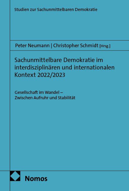 Produktbild: Sachunmittelbare Demokratie im interdisziplin&auml;ren und internationalen Kontext 2022/2023