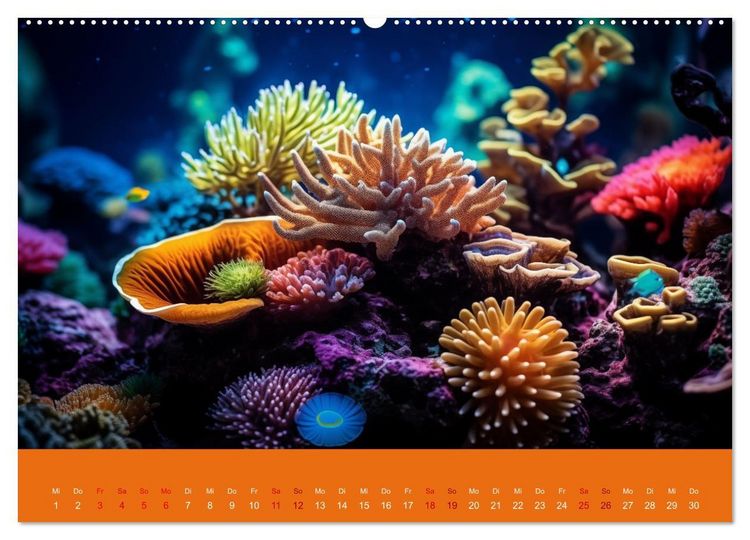 Produktbild: Farbenpracht im Ozean - Die Sch&ouml;nheit der Korallen (hochwertiger Premium Wandkalender 2026 DIN A2 quer), Kunstdruck in Hochglanz
