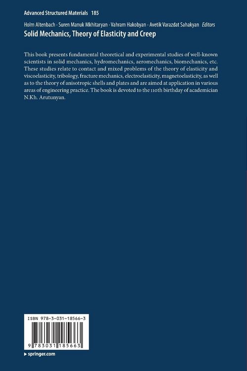Produktbild: Solid Mechanics, Theory of Elasticity and Creep
