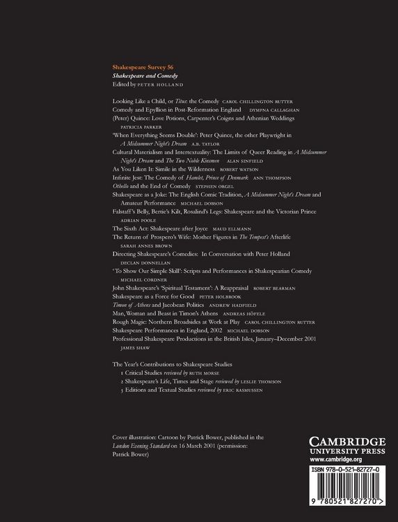 Produktbild: Shakespeare Survey v56