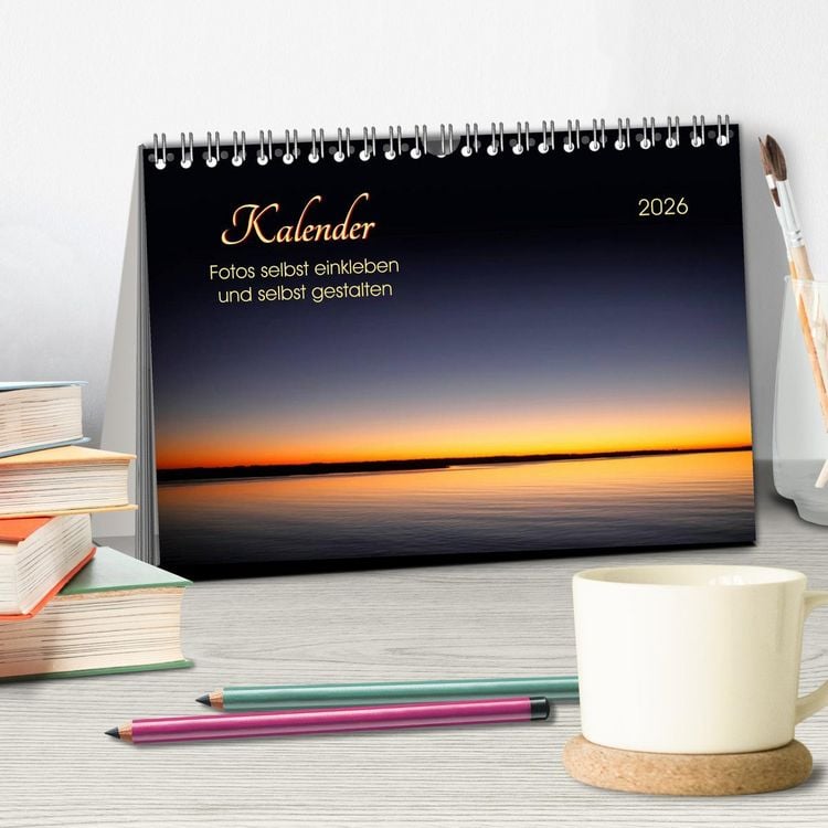 Produktbild: Kalender - Fotos selbst einkleben und selbst gestalten (Tischkalender 2026 DIN A5 quer), CALVENDO Monatskalender