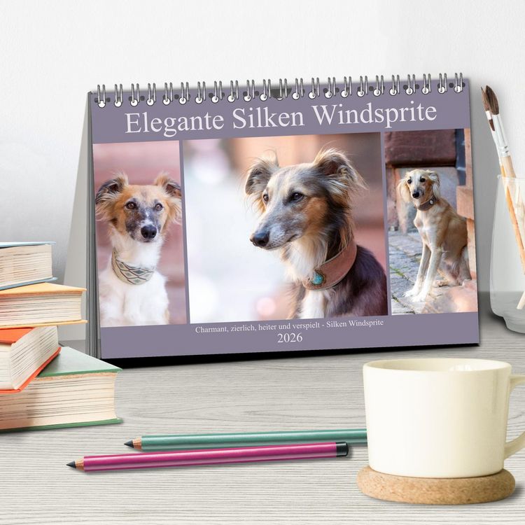 Produktbild: Elegante Silken Windsprite (Tischkalender 2026 DIN A5 quer), CALVENDO Monatskalender