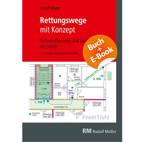 Produktbild: Rettungswege mit Konzept mit E-Book (PDF)