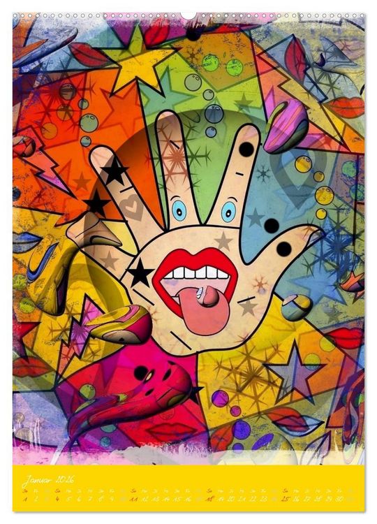 Produktbild: Willkommen in der Welt von Nico&acute;s Pop Art (hochwertiger Premium Wandkalender 2026 DIN A2 hoch), Kunstdruck in Hochglanz