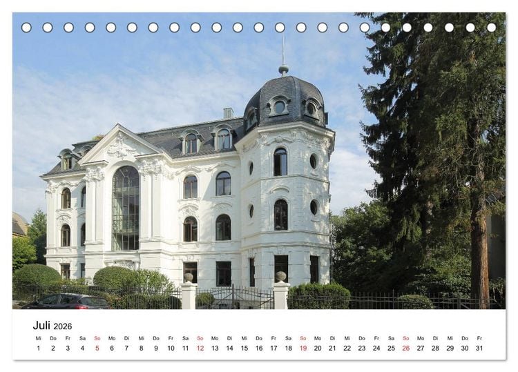 Produktbild: Wiesbaden - Stadt der Villen (Tischkalender 2026 DIN A5 quer), CALVENDO Monatskalender