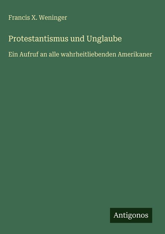 Produktbild: Protestantismus und Unglaube