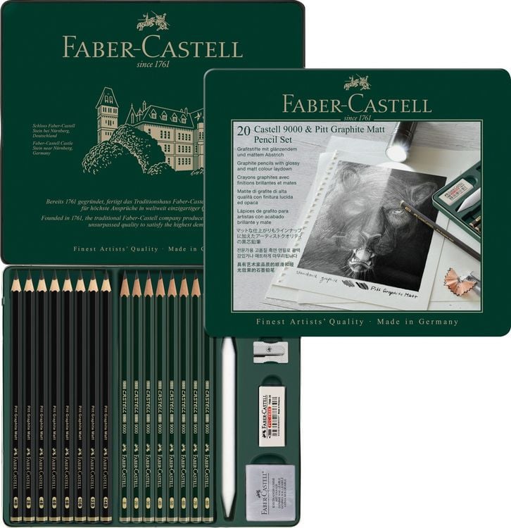 Produktbild: Faber-Castell Set Pitt Graphite Matt & Castell 9000