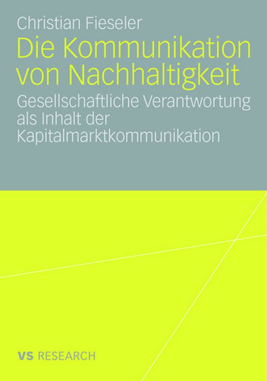 Produktbild: Die Kommunikation von Nachhaltigkeit