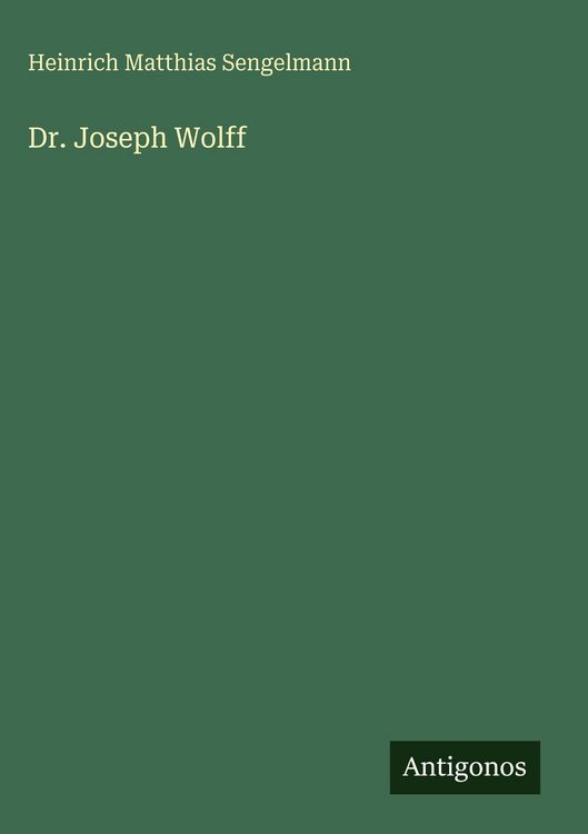 Produktbild: Dr. Joseph Wolff