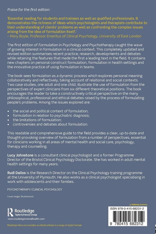 Produktbild: Formulation in Psychology and Psychotherapy