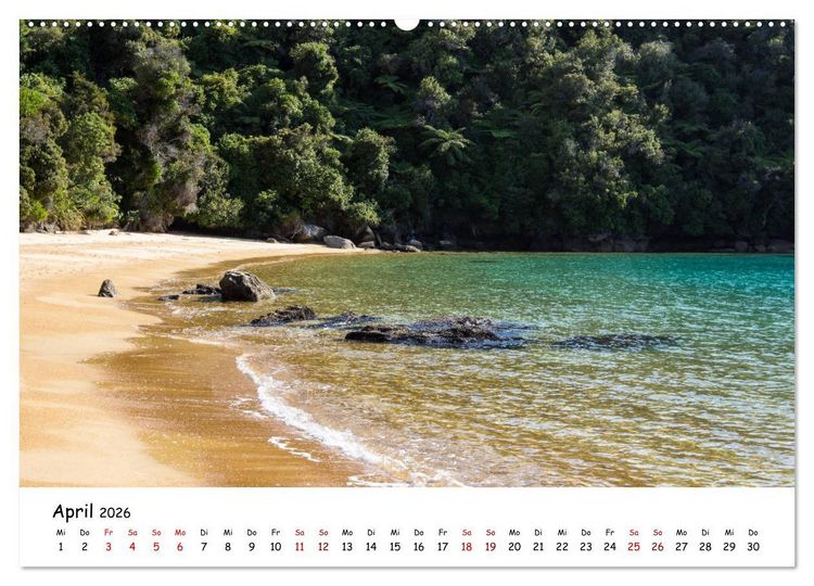 Produktbild: Neuseeland-Aotearoa, Land der wei&szlig;en Wolke (hochwertiger Premium Wandkalender 2026 DIN A2 quer), Kunstdruck in Hochglanz