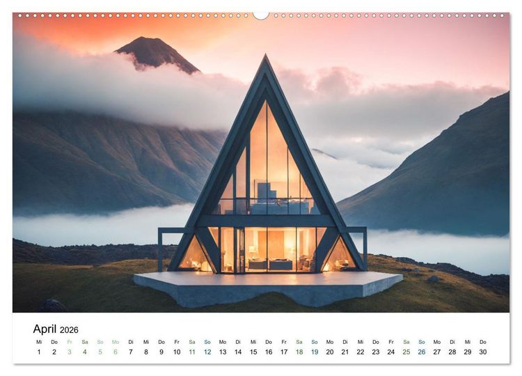 Produktbild: Einsamkeit in Architektur (Wandkalender 2026 DIN A2 quer), CALVENDO Monatskalender