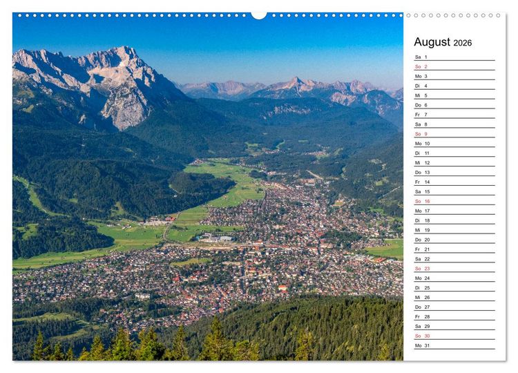 Produktbild: Garmisch-Partenkirchen - Bayerischer Charme im Werdenfelser Land (Wandkalender 2026 DIN A2 quer), CALVENDO Monatskalender