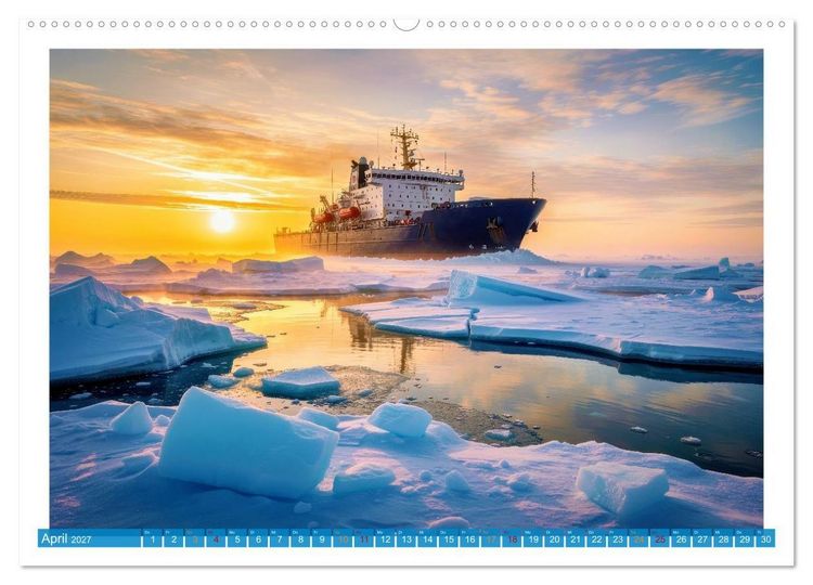 Produktbild: Eisbrecher in der Arktis (hochwertiger Premium Wandkalender 2027 DIN A2 quer), Kunstdruck in Hochglanz