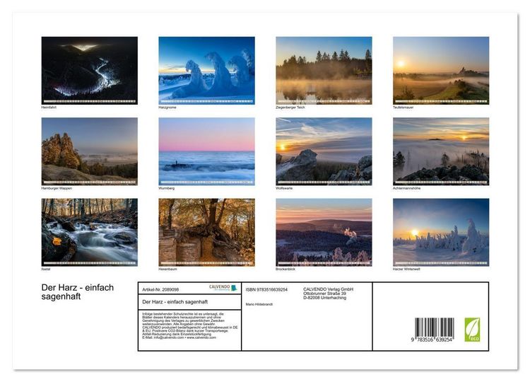 Produktbild: Der Harz - einfach sagenhaft (Wandkalender 2026 DIN A3 quer), CALVENDO Monatskalender