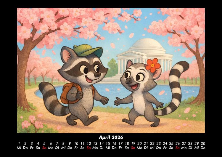 Produktbild: Rocco & Lulu - Reise durch die USA 2026 Fotokalender DIN A3