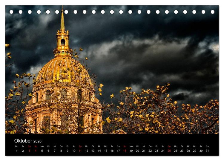 Produktbild: Paris - Impressionen einer Weltstadt (Tischkalender 2026 DIN A5 quer), CALVENDO Monatskalender