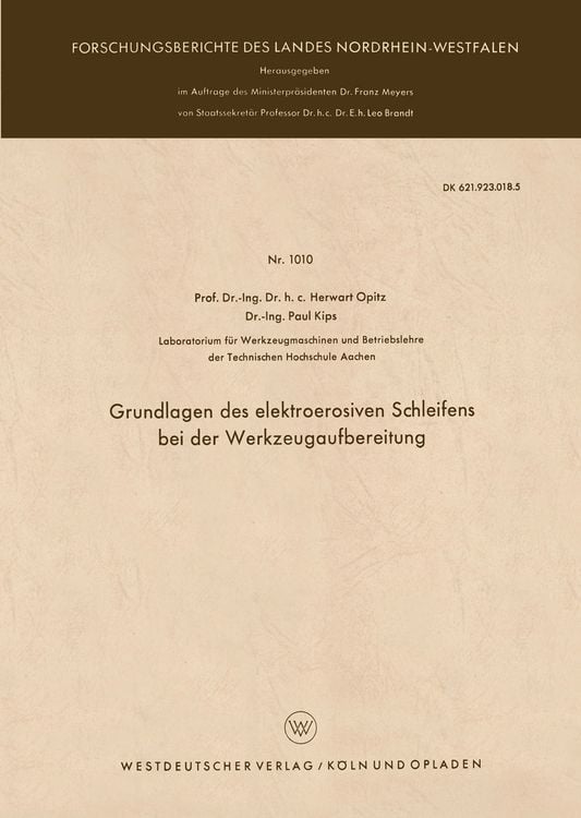 Produktbild: Grundlagen des elektroerosiven Schleifens bei der Werkzeugaufbereitung