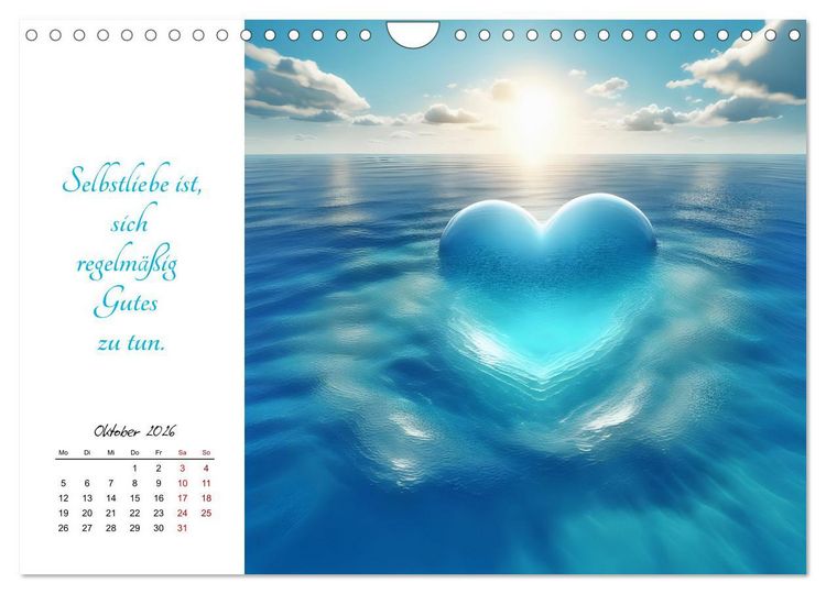 Produktbild: Dein Jahr gef&uuml;llt mit Selbstliebe (Wandkalender 2026 DIN A4 quer), CALVENDO Monatskalender