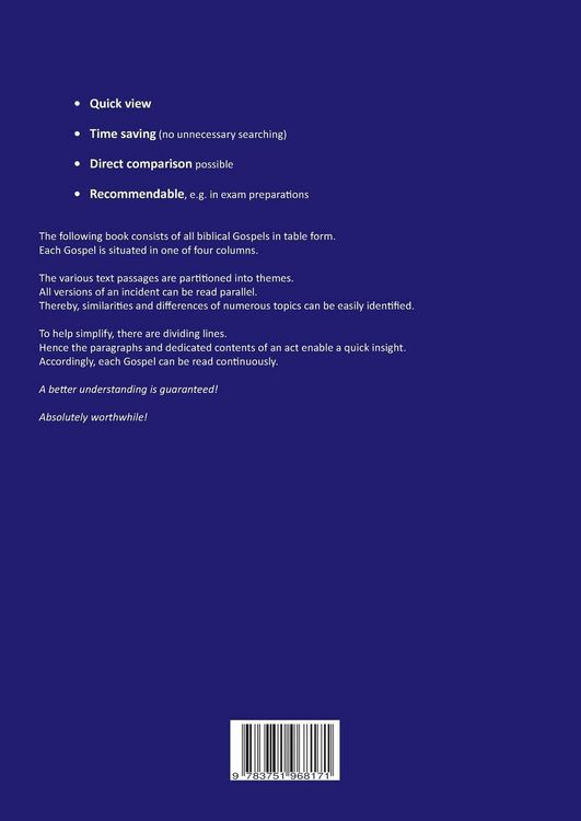 Produktbild: The Four Gospels at a Glance
