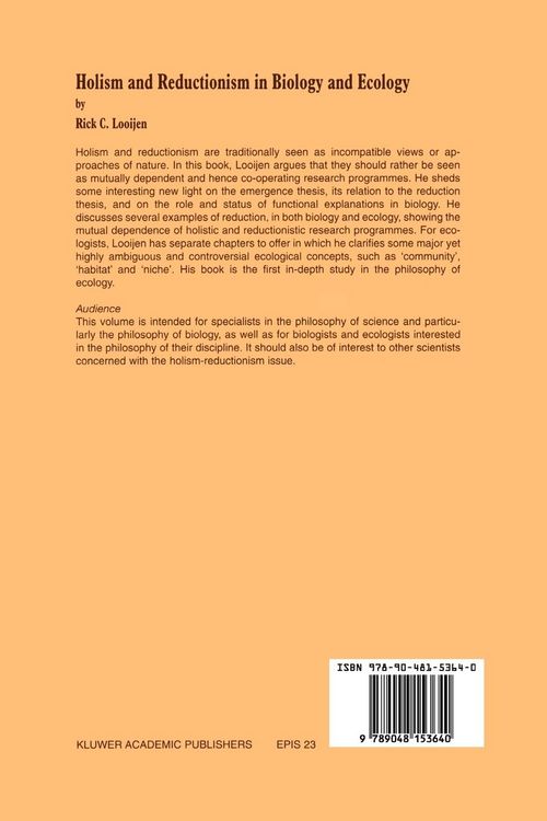 Produktbild: Holism and Reductionism in Biology and Ecology