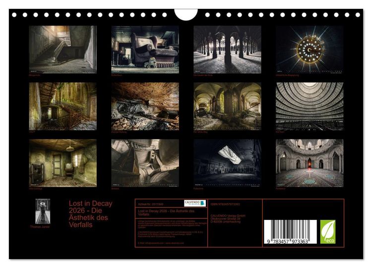 Produktbild: Lost in Decay 2026 - Die &Auml;sthetik des Verfalls (Wandkalender 2026 DIN A4 quer), CALVENDO Monatskalender