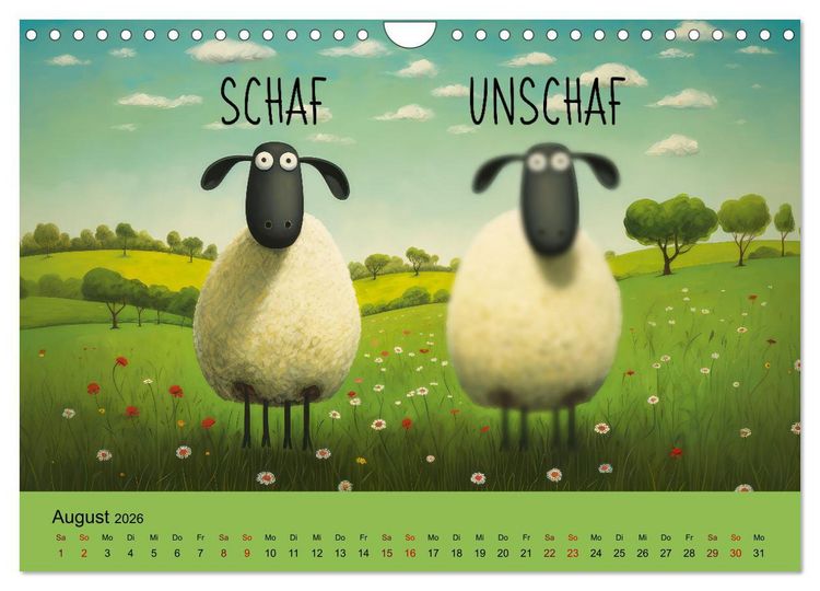 Produktbild: Schafspr&uuml;che (Wandkalender 2026 DIN A4 quer), CALVENDO Monatskalender