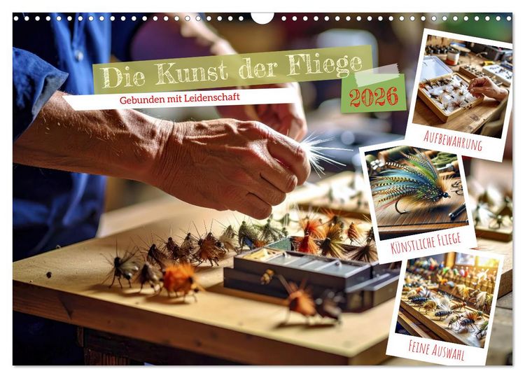 Produktbild: Die Kunst der Fliege (Wandkalender 2026 DIN A3 quer), CALVENDO Monatskalender