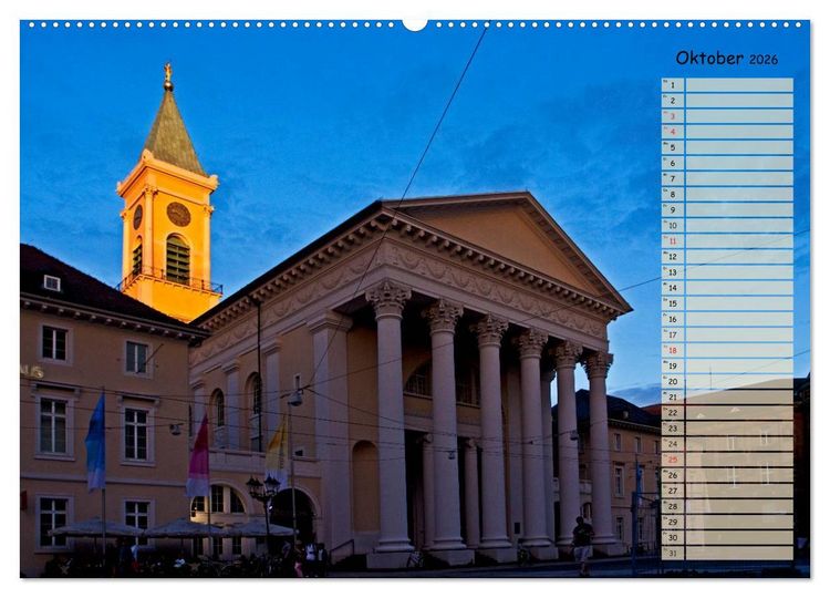 Produktbild: KARLSRUHE F&Uuml;R NACHTSCHW&Auml;RMER (Wandkalender 2026 DIN A2 quer), CALVENDO Monatskalender