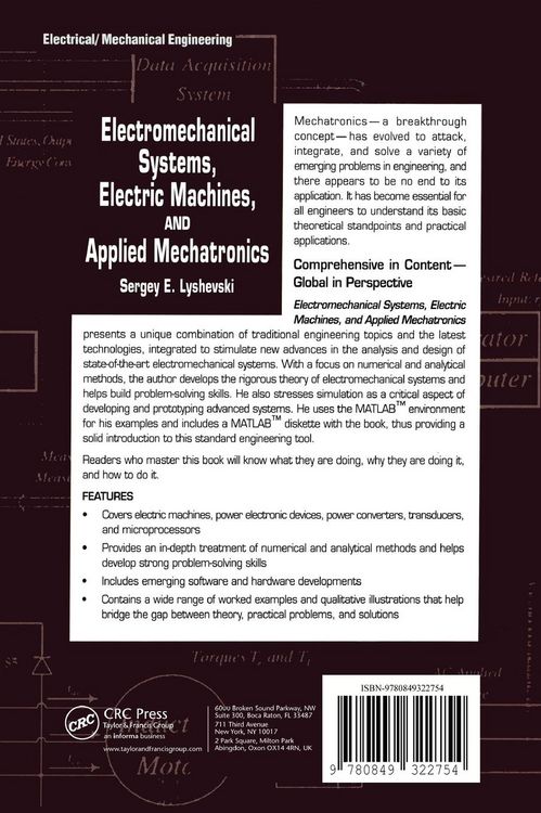 Produktbild: Electromechanical Systems, Electric Machines, and Applied Mechatronics