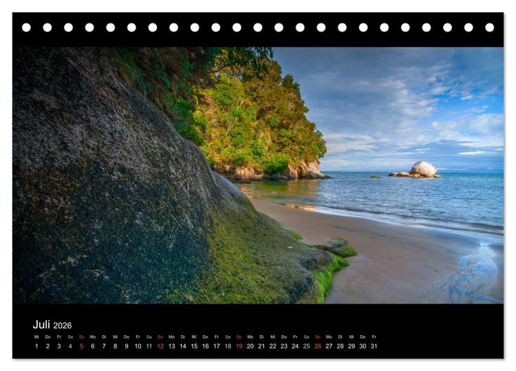 Produktbild: Neuseelands Landschaften (Tischkalender 2026 DIN A5 quer), CALVENDO Monatskalender