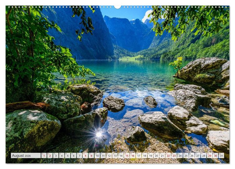Produktbild: Bayerisches Alpenparadies (Wandkalender 2026 DIN A2 quer), CALVENDO Monatskalender