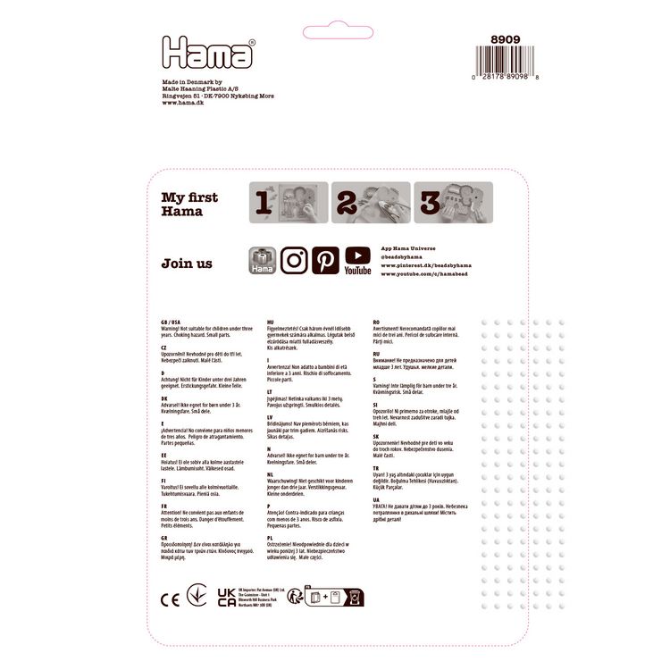 Produktbild: Hama&reg; B&uuml;gelperlen Maxi - Blisterset Dino - 1 Stiftplatte Dinosaurier, 250 Perl