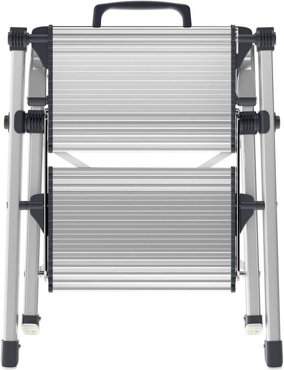 Produktbild: Hailo MK80 ComfortLine 4310-100 Aluminium Klapptritt klappbar Arbeitsh&ouml;he (max.): 2.4 m Silber, Schwarz 3.6 kg