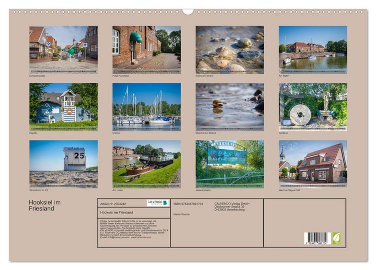 Produktbild: Hooksiel im Friesland (Wandkalender 2026 DIN A2 quer), CALVENDO Monatskalender