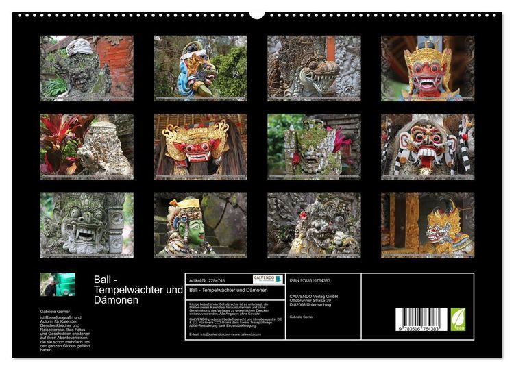 Produktbild: Bali - Tempelw&auml;chter und D&auml;monen (hochwertiger Premium Wandkalender 2027 DIN A2 quer), Kunstdruck in Hochglanz