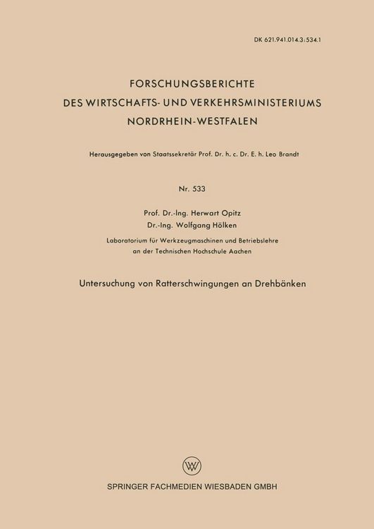 Produktbild: Untersuchung von Ratterschwingungen an Drehb&auml;nken